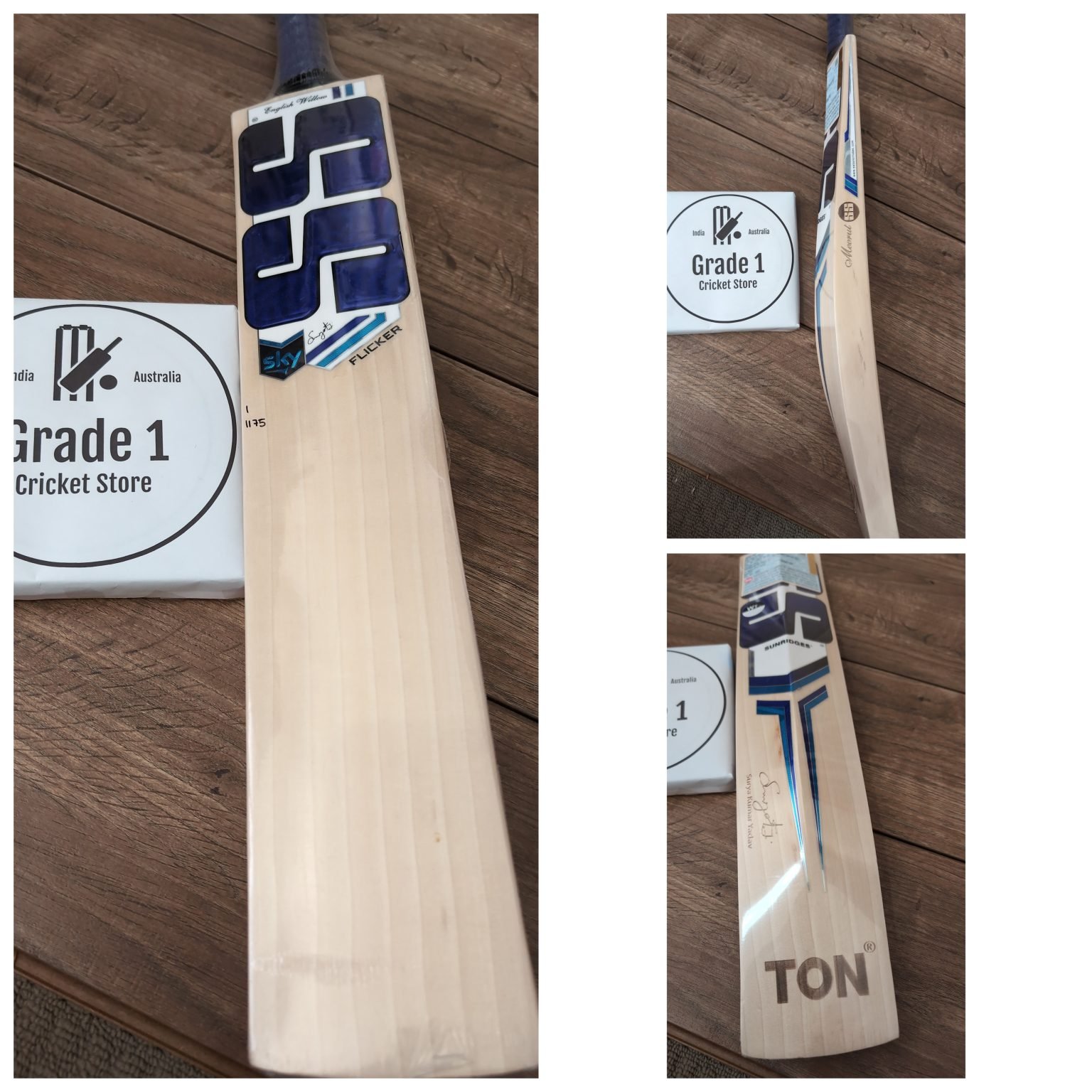 SS Sky Flicker Grade 1 SH Senior English Willow Cricket Bat Grade 1